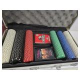 Complete Poker Chip Set Aluminum Carrying Case