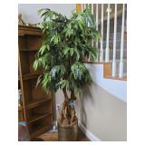 Tall 7-Foot Artificial Ficus Silk Tree in Woven