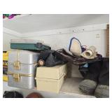 Vintage Tackle Boxes & Camouflage Fishing Waders