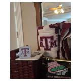 Texas A&M Aggies Maroon & White Patchwork Quilt
