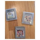 Vintage Nintendo Game Boy Cartridge Lot of 3 -