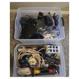 Assorted Electronics Cables, Power Strips & Tech