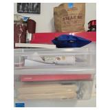 Assorted Craft and Art Items + Containers