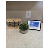 Assorted Home Decor Accents - Block Sign, Faux