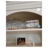 Assorted Home Decor Lot - Wire Fish Sculpture,