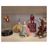 Vintage Porcelain Clown Figurine Lot - Pierrot