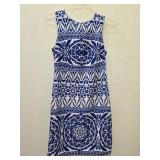 Just Taylor Women's Elegant Blue & White Printed