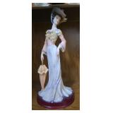 Victorian Lady Porcelain Figurine with Parasol