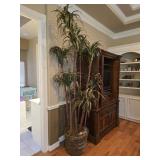Large Artificial Potted Ficus Floor Tree - Black