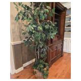 Large Artificial Potted Ficus Floor Tree in W