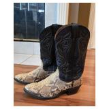 Exotic Genuine Python Snake Skin Western Cowboy