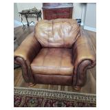 Vintage-Style Tufted Leather Armchair