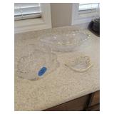 3-Piece Gold-Rimmed Clear  Set - Large