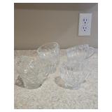 Vintage Clear Pressed Glass Teacup Set 7