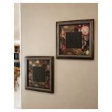 SET 2 Framed Multi-Tone Abstract Medallion