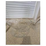 Vintage Pinwheel & Starburst Cut Glass Punch