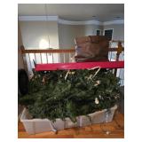 Pre-Lit Artificial Christmas Tree & Storage Bin