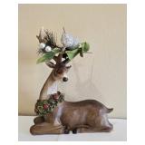 13' Holiday Reindeer Figurine w/ Floral Antlers