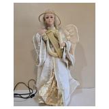 27' Lighted Angel Figurine Cassette Player