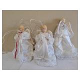 Vintage Set of 3 Lighted Angel Christmas Tree