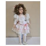 Victorian Style Porcelain Child Doll w/ Stand