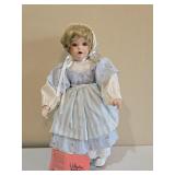 Paradise Galleries Porcelain Doll w/ Tag & Stand