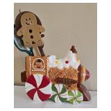 Gingerbread Train Utensil Holder Holiday Decor