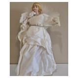 Elegant Angel Tree Topper w/ Feather Wings Decor
