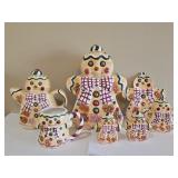 1996 Jay Import Gingerbread Christmas Tea Set 7Pc