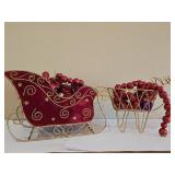 Decorative Christmas Sleigh & Reindeer Decor Set