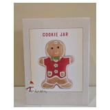 Gingerbread Boy Christmas Cookie Jar in Box