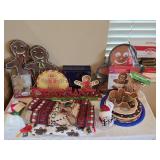 Large Christmas Decor Lot Gingerbread Santa Lights