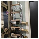 Mud Pie Rustic Metal & Wood Wine Rack