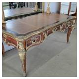 $13,000 Louis XV Style Mahogany Executive Desk
