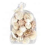 7 in. x 9 in. Bag of Tan and White Decorative Sola