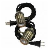 Light Garden 01928 - 1 Light 4.5' Black Braided Ad