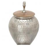 Grayson Lane Silver Iron Modern Decorative Jar
