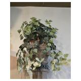 Lifelike Pothos Artificial Plant in Woven Basket