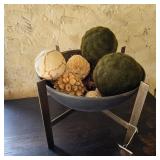 $175 Handcrafted India Metal Centerpiece Bowl