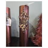 $150 Decorative Pillar Candle with Ornate