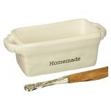 Mud Pie 'Homemade' Mini Loaf Server with Spreader,
