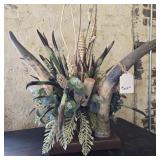 $358 Decorative Horn & Botanical Centerpiece