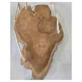 Live Edge Hanging Wood Plant Shelf
