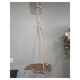 Live Edge Hanging Wood Plant Shelf