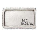 Mr & Mrs Metal Serving Tray