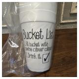 'Bucket List' Styrofoam Cups - 25pc