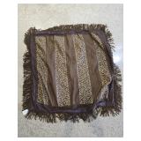 $95 Decorative Chenille Table Square with Fringe