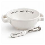 Mud Pie Fall Thanksgiving Holiday Ceramic Dip Cup