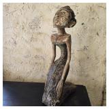 Hand-Carved Tribal Woman Sculpture
