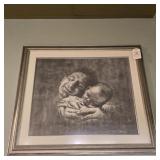 $295 Terry Kaplan Framed Mother & Child Limited